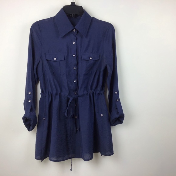 Jacket, Overblouse, SP, Navy - Picture 2 of 5